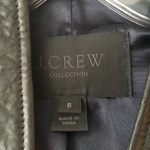 J Crew Collection Leather Jacket sz 8, NWOT - Picture 3 of 8